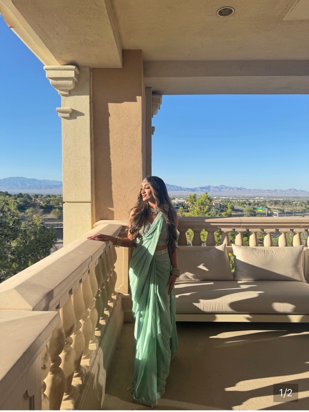 Elegant Mint Green Sari for Women
